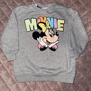 Zara Gray Minnie Mouse Kids Sweatshirt
